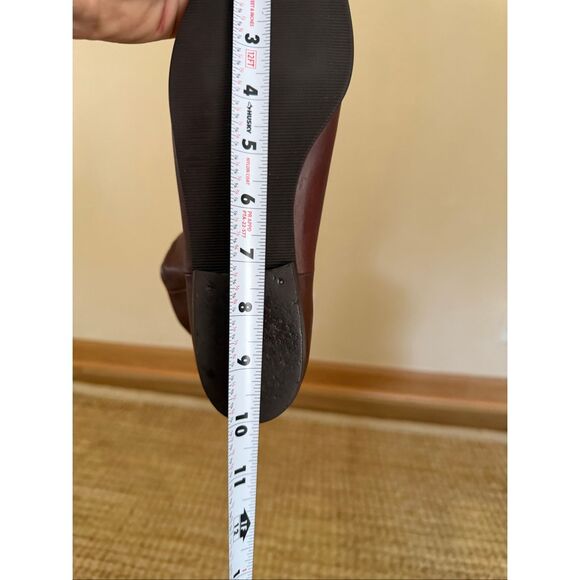 Vintage Nine West Dinah Soft Leather Slouch Ankle Boots Brown Minimalist - Picture 9 of 11